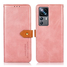 Funda de Cuero Cartera con Soporte Carcasa N07P para Xiaomi Mi 12T 5G Rosa