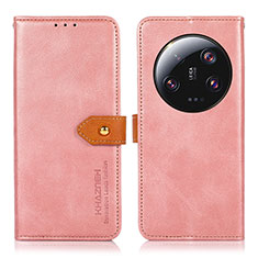 Funda de Cuero Cartera con Soporte Carcasa N07P para Xiaomi Mi 13 Ultra 5G Rosa