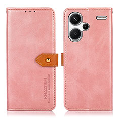Funda de Cuero Cartera con Soporte Carcasa N07P para Xiaomi Redmi Note 13 Pro+ Plus 5G Rosa