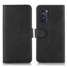 Funda de Cuero Cartera con Soporte Carcasa N08P para Motorola Moto G52j 5G Negro