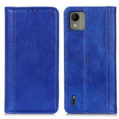 Funda de Cuero Cartera con Soporte Carcasa N08P para Nokia C110 Azul