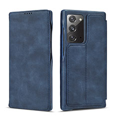 Funda de Cuero Cartera con Soporte Carcasa N09 para Samsung Galaxy Note 20 5G Azul