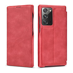 Funda de Cuero Cartera con Soporte Carcasa N09 para Samsung Galaxy Note 20 5G Rojo
