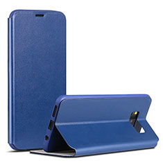Funda de Cuero Cartera con Soporte Carcasa P01 para Samsung Galaxy S8 Azul
