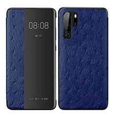 Funda de Cuero Cartera con Soporte Carcasa P02 para Huawei P30 Pro Azul