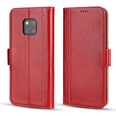 Funda de Cuero Cartera con Soporte Carcasa P03 para Huawei Mate 20 Pro Rojo