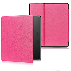 Funda de Cuero Cartera con Soporte Carcasa para Amazon Kindle Oasis 7 inch Rosa Roja
