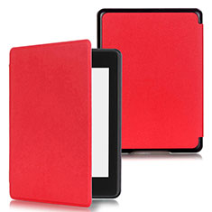 Funda de Cuero Cartera con Soporte Carcasa para Amazon Kindle Paperwhite 6 inch Rojo