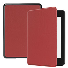 Funda de Cuero Cartera con Soporte Carcasa para Amazon Kindle Paperwhite 6 inch Rojo Rosa