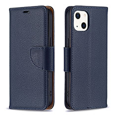 Funda de Cuero Cartera con Soporte Carcasa para Apple iPhone 14 Azul