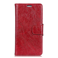 Funda de Cuero Cartera con Soporte Carcasa para Asus Zenfone 5 ZS620KL Rojo