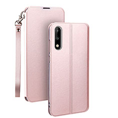 Funda de Cuero Cartera con Soporte Carcasa para Huawei Honor 9X Oro Rosa