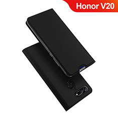 Funda de Cuero Cartera con Soporte Carcasa para Huawei Honor View 20 Negro