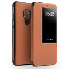 Funda de Cuero Cartera con Soporte Carcasa para Huawei Mate 20 Naranja