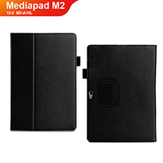 Funda de Cuero Cartera con Soporte Carcasa para Huawei MediaPad M2 10.0 M2-A10L Negro