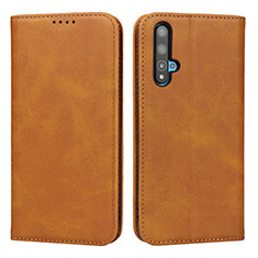 Funda de Cuero Cartera con Soporte Carcasa para Huawei Nova 5T Naranja