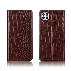 Funda de Cuero Cartera con Soporte Carcasa para Huawei Nova 6 SE Marron