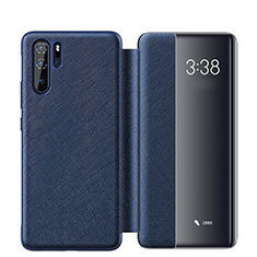 Funda de Cuero Cartera con Soporte Carcasa para Huawei P30 Pro Azul