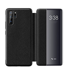 Funda de Cuero Cartera con Soporte Carcasa para Huawei P30 Pro Negro