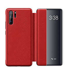 Funda de Cuero Cartera con Soporte Carcasa para Huawei P30 Pro Rojo