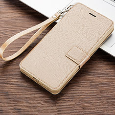 Funda de Cuero Cartera con Soporte Carcasa para Huawei Y6 (2019) Oro