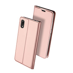 Funda de Cuero Cartera con Soporte Carcasa para Huawei Y7 (2019) Oro Rosa