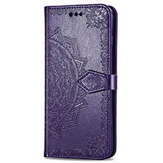 Funda de Cuero Cartera con Soporte Carcasa para LG Stylo 6 Morado