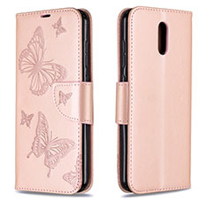 Funda de Cuero Cartera con Soporte Carcasa para Nokia 2.3 Oro Rosa