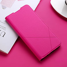 Funda de Cuero Cartera con Soporte Carcasa para Oppo A91 Rosa Roja