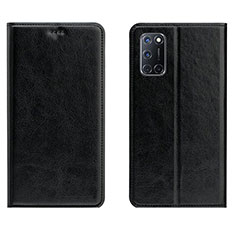 Funda de Cuero Cartera con Soporte Carcasa para Oppo A92 Negro