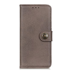 Funda de Cuero Cartera con Soporte Carcasa para Oppo Reno4 Lite Gris