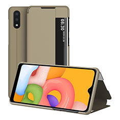 Funda de Cuero Cartera con Soporte Carcasa para Samsung Galaxy A01 SM-A015 Oro