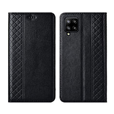 Funda de Cuero Cartera con Soporte Carcasa para Samsung Galaxy A42 5G Negro