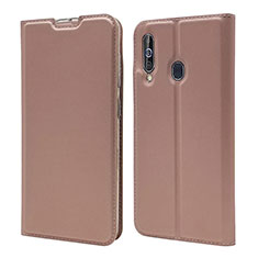 Funda de Cuero Cartera con Soporte Carcasa para Samsung Galaxy A60 Oro Rosa