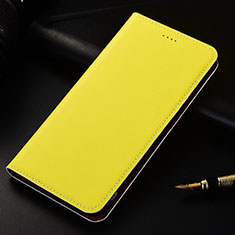 Funda de Cuero Cartera con Soporte Carcasa para Samsung Galaxy A6s Amarillo