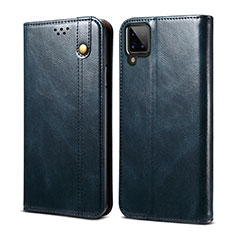 Funda de Cuero Cartera con Soporte Carcasa para Samsung Galaxy F12 Azul