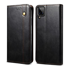 Funda de Cuero Cartera con Soporte Carcasa para Samsung Galaxy F12 Negro