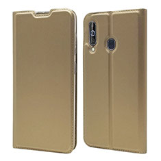 Funda de Cuero Cartera con Soporte Carcasa para Samsung Galaxy M40 Oro