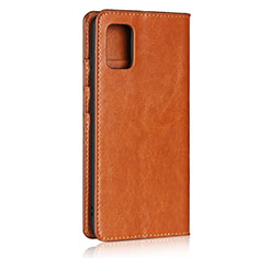 Funda de Cuero Cartera con Soporte Carcasa para Samsung Galaxy M40S Marron Claro