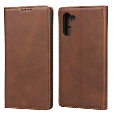 Funda de Cuero Cartera con Soporte Carcasa para Samsung Galaxy Note 10 5G Marron