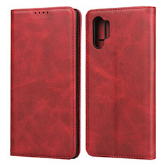 Funda de Cuero Cartera con Soporte Carcasa para Samsung Galaxy Note 10 Plus 5G Rojo