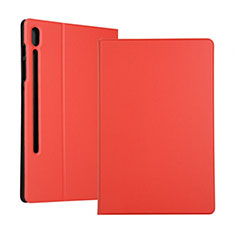 Funda de Cuero Cartera con Soporte Carcasa para Samsung Galaxy Tab S6 10.5 SM-T860 Rojo