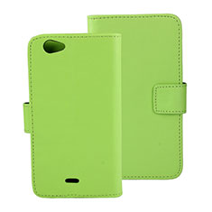 Funda de Cuero Cartera con Soporte Carcasa para Wiko Highway Signs Verde