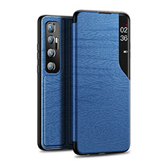 Funda de Cuero Cartera con Soporte Carcasa para Xiaomi Mi 10 Ultra Azul