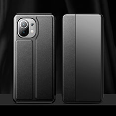 Funda de Cuero Cartera con Soporte Carcasa para Xiaomi Mi 11 5G Negro