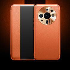 Funda de Cuero Cartera con Soporte Carcasa para Xiaomi Mi 12 Ultra 5G Naranja