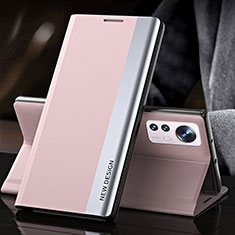 Funda de Cuero Cartera con Soporte Carcasa para Xiaomi Mi 12S Pro 5G Rosa