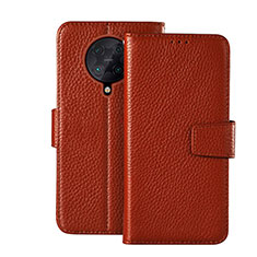 Funda de Cuero Cartera con Soporte Carcasa para Xiaomi Redmi K30 Pro Zoom Marron