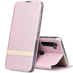 Funda de Cuero Cartera con Soporte Carcasa para Xiaomi Redmi Note 8T Oro Rosa