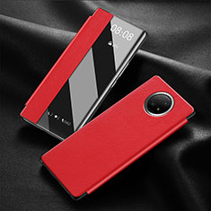 Funda de Cuero Cartera con Soporte Carcasa para Xiaomi Redmi Note 9T 5G Rojo